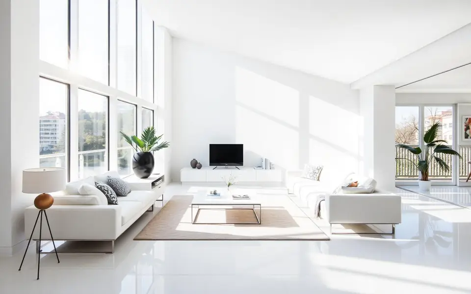 End of lease clean result in a Sydney apartment Living room in a Sydney apartment after an end of lease clean by Angelic Cleaning NSW