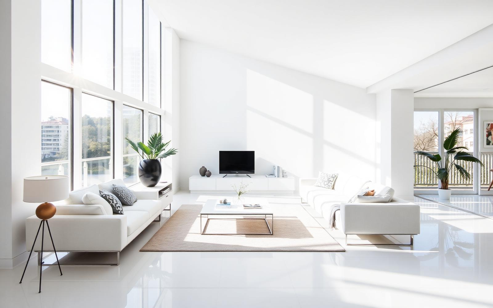 Bright, spotlessly clean Sydney living room